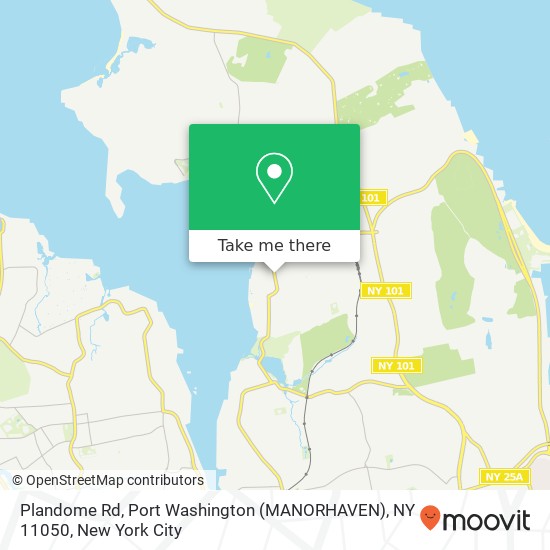 Mapa de Plandome Rd, Port Washington (MANORHAVEN), NY 11050