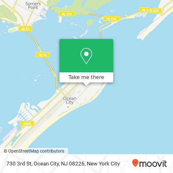 Mapa de 730 3rd St, Ocean City, NJ 08226