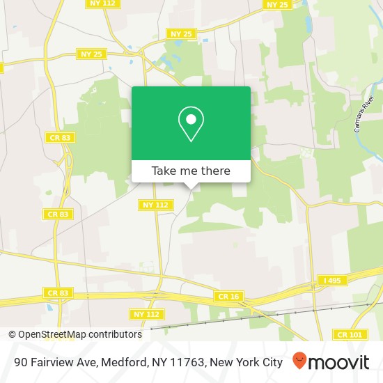 Mapa de 90 Fairview Ave, Medford, NY 11763