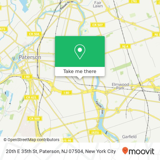 20th E 35th St, Paterson, NJ 07504 map