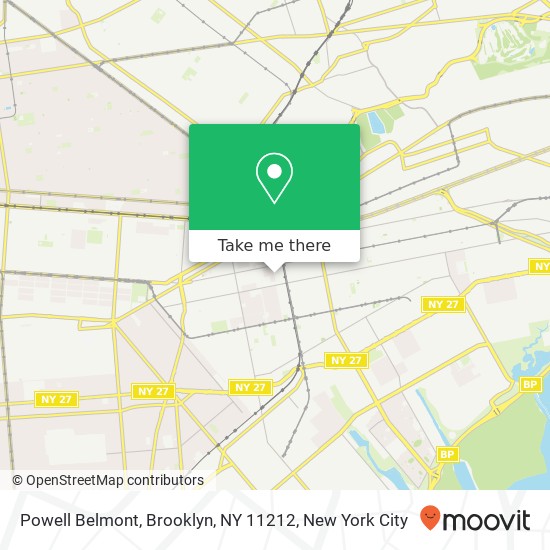 Mapa de Powell Belmont, Brooklyn, NY 11212