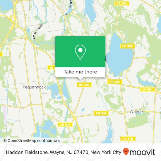 Mapa de Haddon Fieldstone, Wayne, NJ 07470