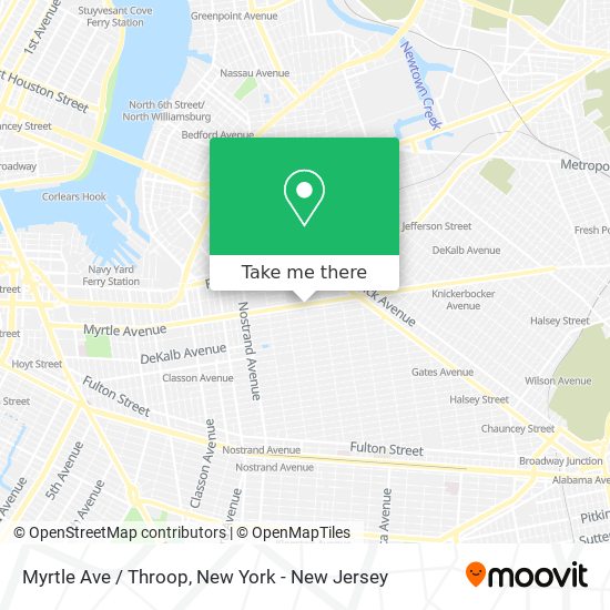 Myrtle Ave / Throop map