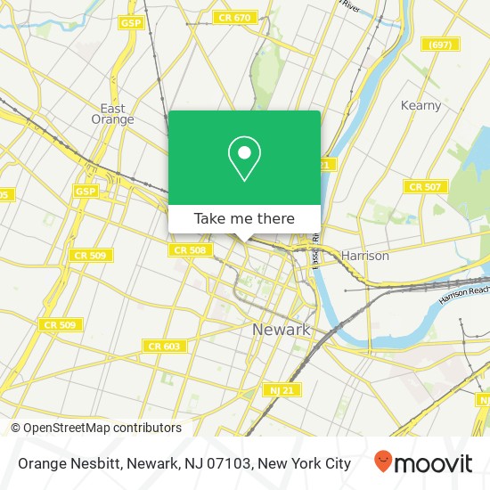 Mapa de Orange Nesbitt, Newark, NJ 07103