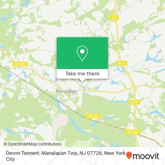 Devon Tennent, Manalapan Twp, NJ 07726 map