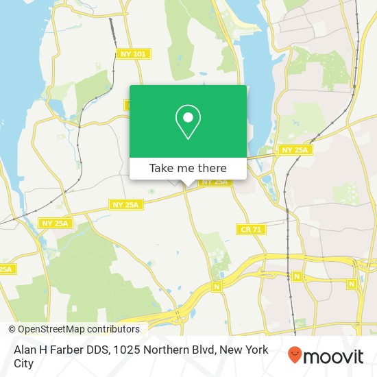 Mapa de Alan H Farber DDS, 1025 Northern Blvd