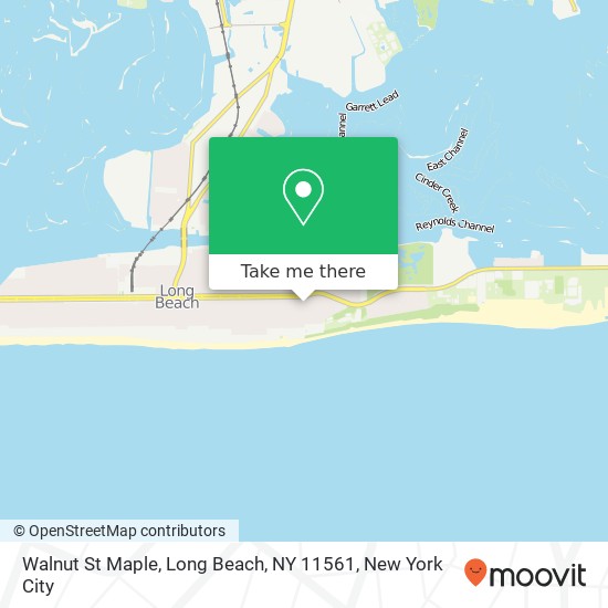 Mapa de Walnut St Maple, Long Beach, NY 11561