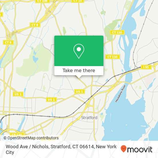 Wood Ave / Nichols, Stratford, CT 06614 map