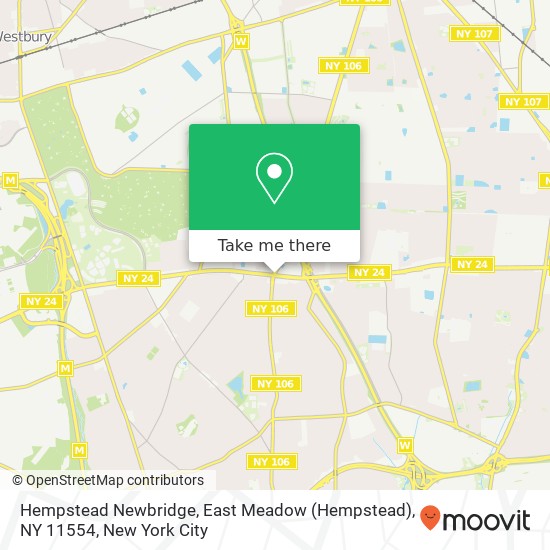 Mapa de Hempstead Newbridge, East Meadow (Hempstead), NY 11554