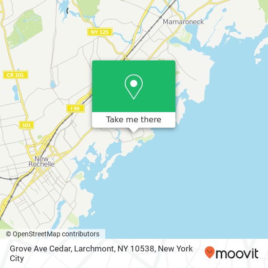 Grove Ave Cedar, Larchmont, NY 10538 map