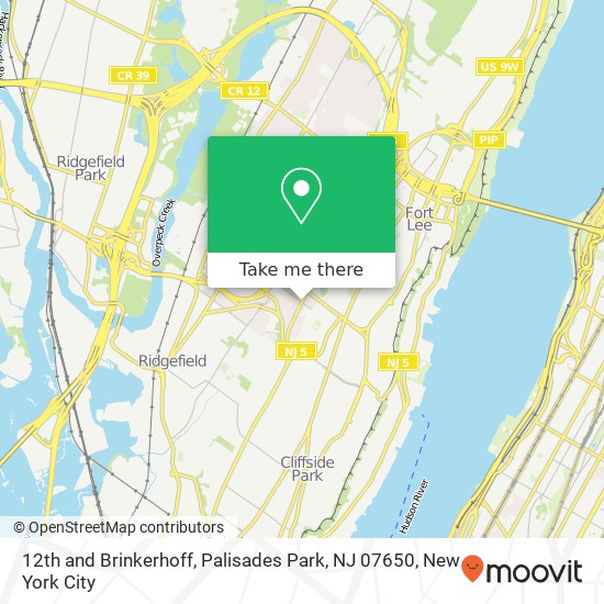 12th and Brinkerhoff, Palisades Park, NJ 07650 map