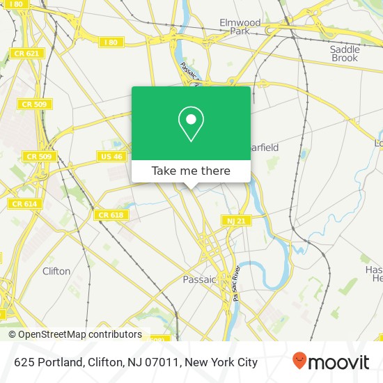 625 Portland, Clifton, NJ 07011 map