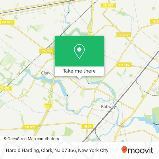 Harold Harding, Clark, NJ 07066 map