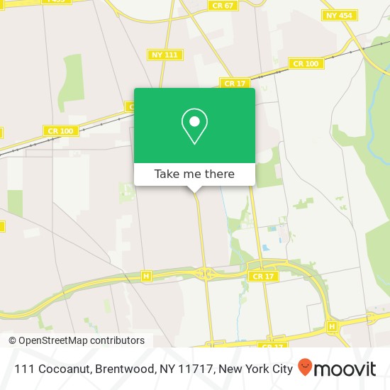 Mapa de 111 Cocoanut, Brentwood, NY 11717