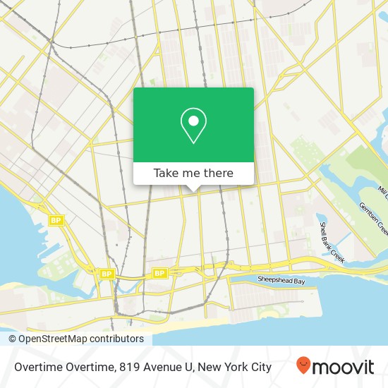 Mapa de Overtime Overtime, 819 Avenue U