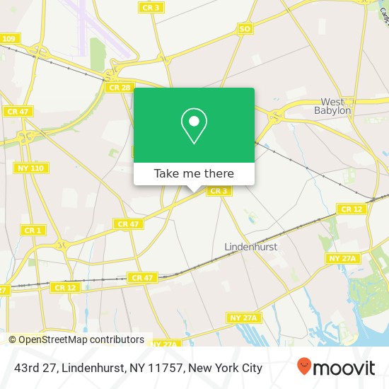 43rd 27, Lindenhurst, NY 11757 map