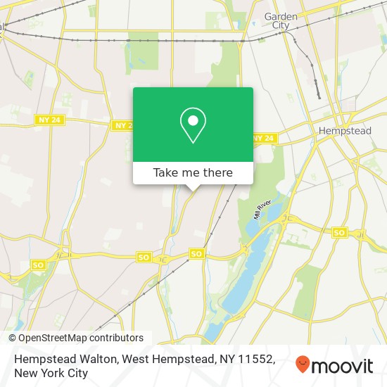 Mapa de Hempstead Walton, West Hempstead, NY 11552