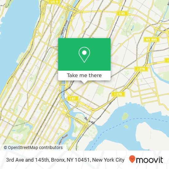 Mapa de 3rd Ave and 145th, Bronx, NY 10451