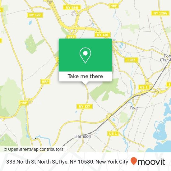 Mapa de 333,North St North St, Rye, NY 10580