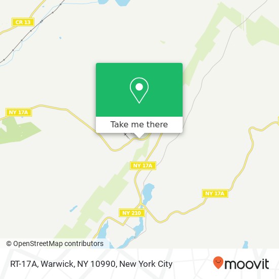 Mapa de RT-17A, Warwick, NY 10990