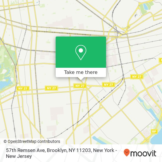 57th Remsen Ave, Brooklyn, NY 11203 map