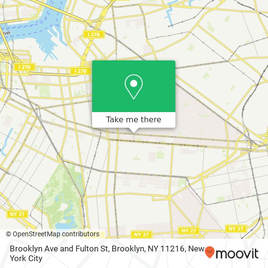 Mapa de Brooklyn Ave and Fulton St, Brooklyn, NY 11216