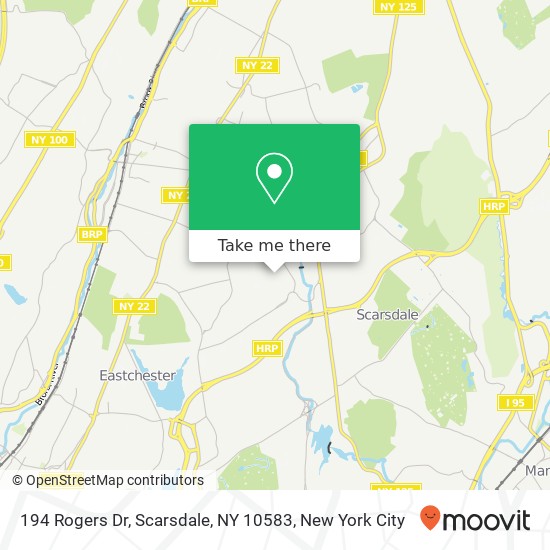 Mapa de 194 Rogers Dr, Scarsdale, NY 10583