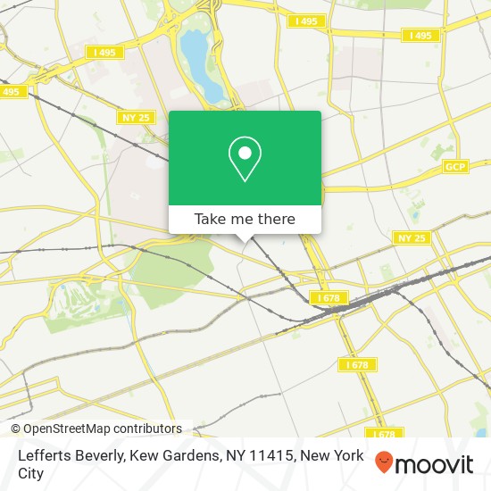 Mapa de Lefferts Beverly, Kew Gardens, NY 11415