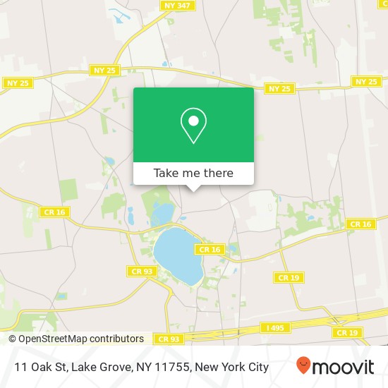 Mapa de 11 Oak St, Lake Grove, NY 11755