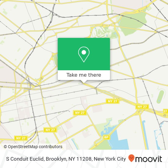 Mapa de S Conduit Euclid, Brooklyn, NY 11208