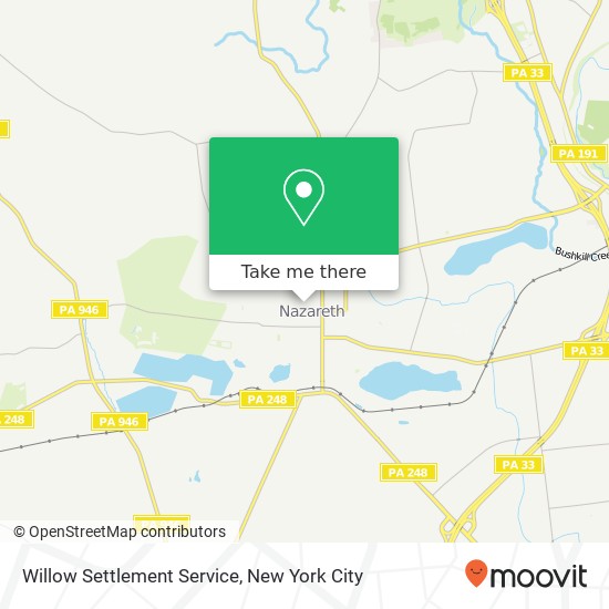 Willow Settlement Service, 17 N Main St map