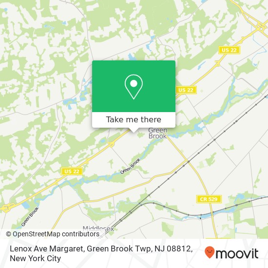 Lenox Ave Margaret, Green Brook Twp, NJ 08812 map