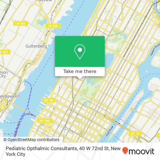 Pediatric Opthalmic Consultants, 40 W 72nd St map
