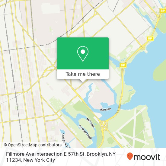 Mapa de Fillmore Ave intersection E 57th St, Brooklyn, NY 11234