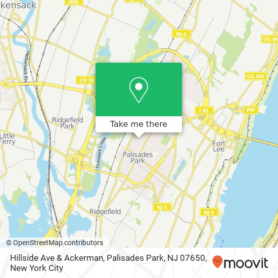 Hillside Ave & Ackerman, Palisades Park, NJ 07650 map
