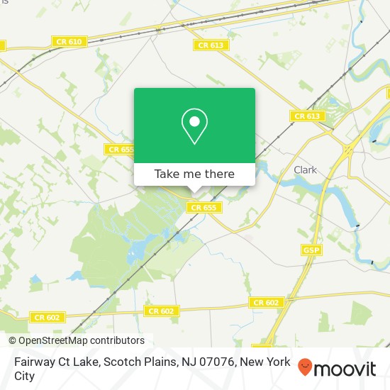 Fairway Ct Lake, Scotch Plains, NJ 07076 map