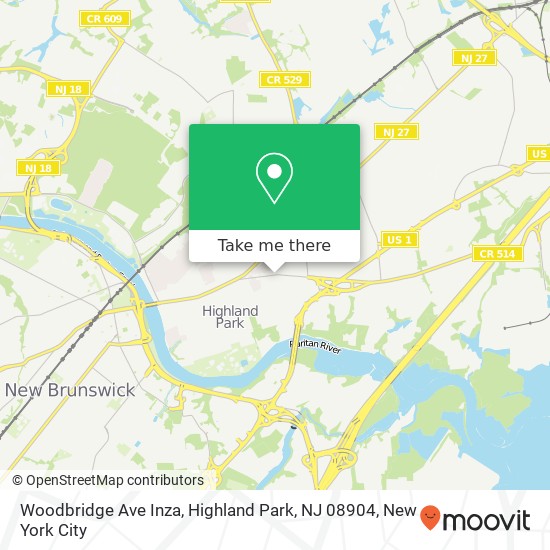 Woodbridge Ave Inza, Highland Park, NJ 08904 map