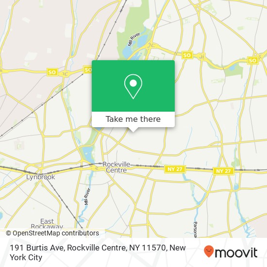 Mapa de 191 Burtis Ave, Rockville Centre, NY 11570