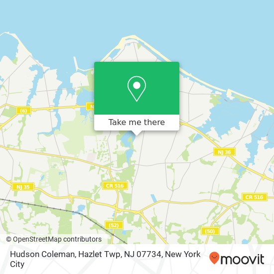Hudson Coleman, Hazlet Twp, NJ 07734 map