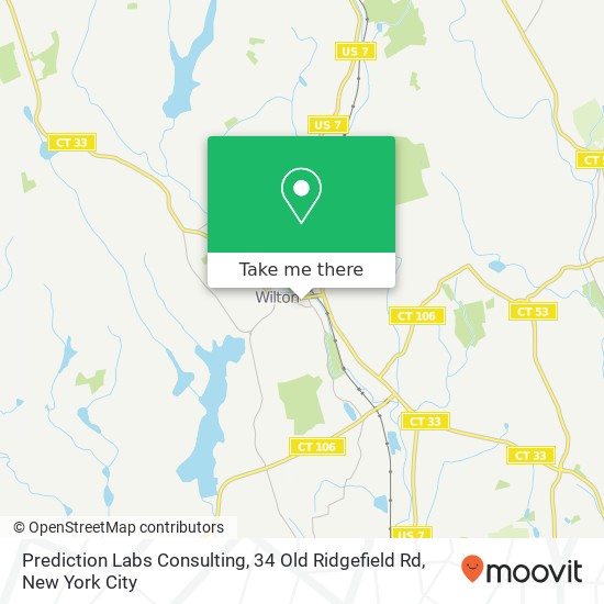 Prediction Labs Consulting, 34 Old Ridgefield Rd map