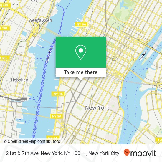 Mapa de 21st & 7th Ave, New York, NY 10011