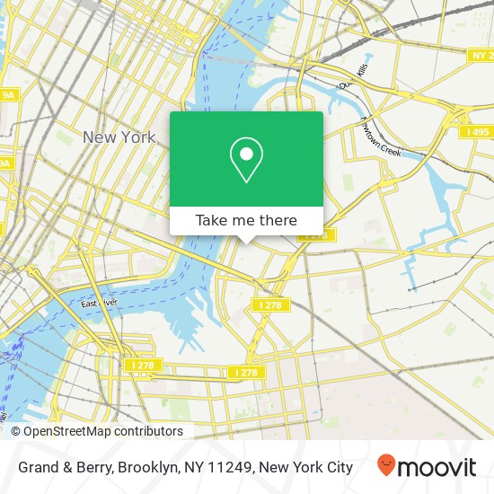 Mapa de Grand & Berry, Brooklyn, NY 11249