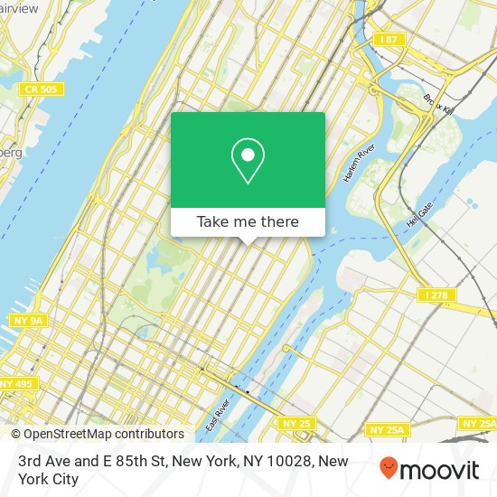 3rd Ave and E 85th St, New York, NY 10028 map