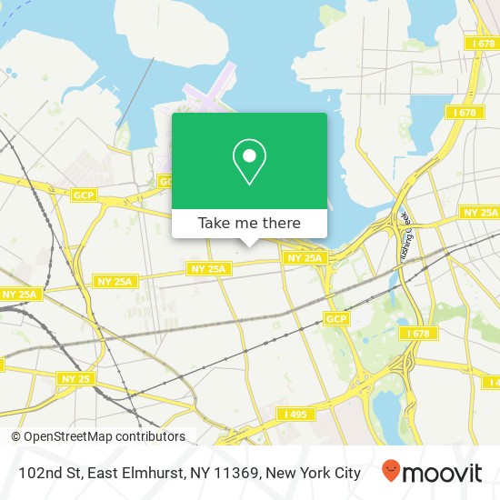 102nd St, East Elmhurst, NY 11369 map