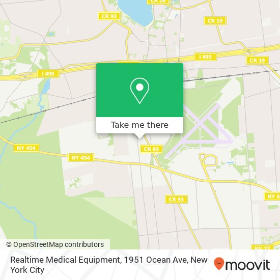 Realtime Medical Equipment, 1951 Ocean Ave map