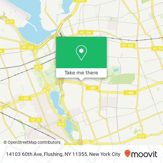Mapa de 14103 60th Ave, Flushing, NY 11355