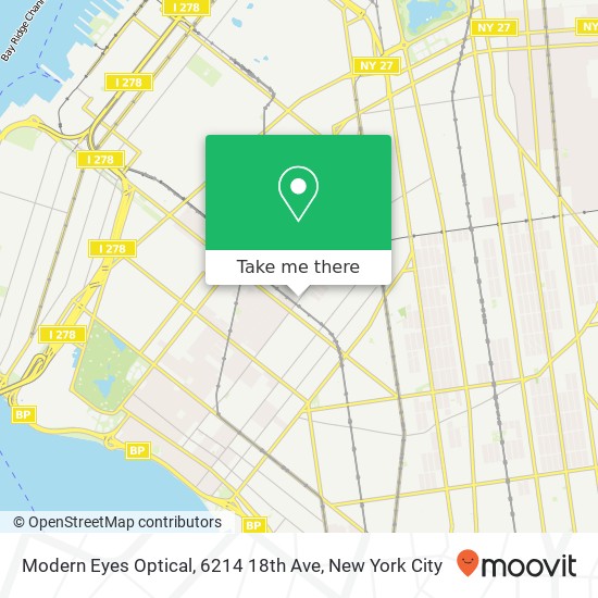 Mapa de Modern Eyes Optical, 6214 18th Ave