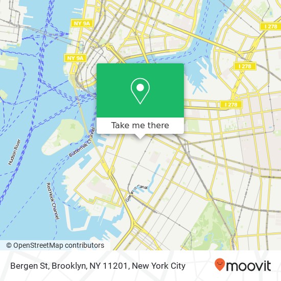 Mapa de Bergen St, Brooklyn, NY 11201
