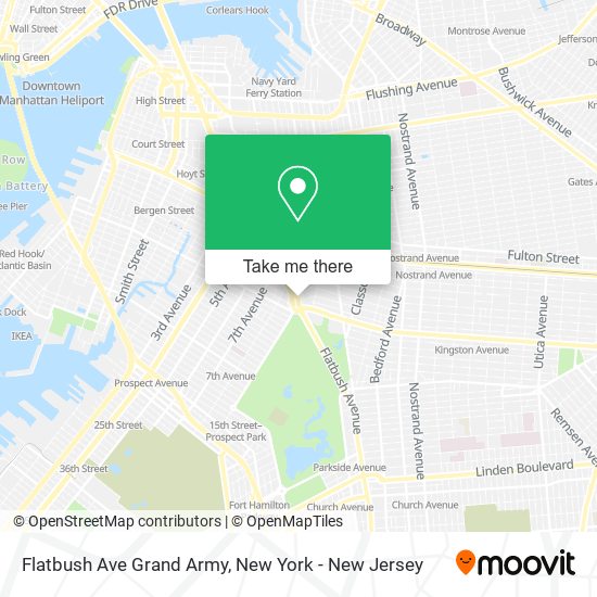 Flatbush Ave Grand Army map