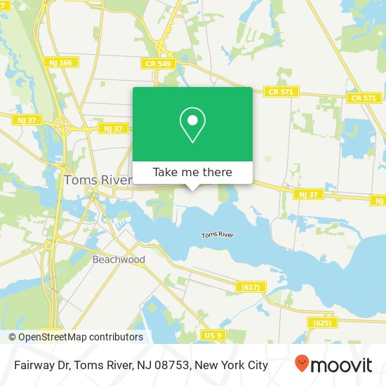 Fairway Dr, Toms River, NJ 08753 map